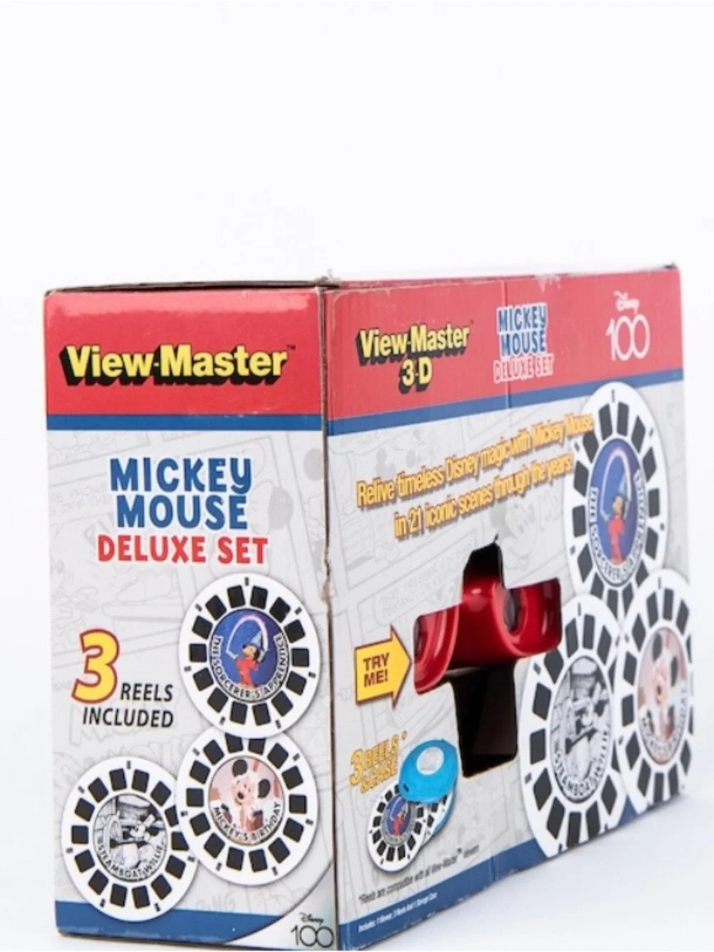 Disney 100 - Disney Mickey Mouse View-Master 3-D Viewer in Red and Black